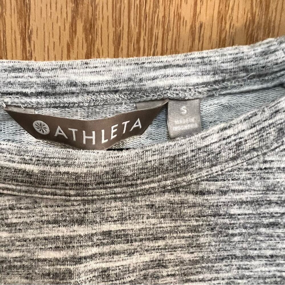 Athleta Heathered Gray Lyocell & Modal Blend Crewneck Sweatshirt Size Small - Picture 3 of 7